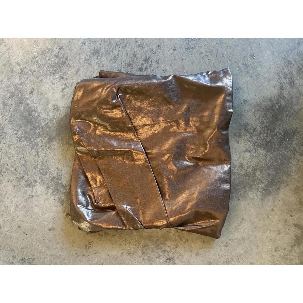Women's Metallic Bronze Strapless Top